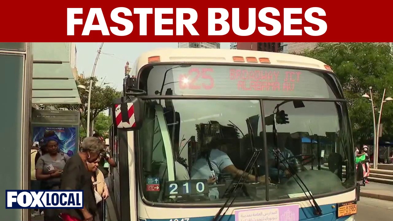 Video thumbnail for NYC bus upgrades hope to speed up commute times