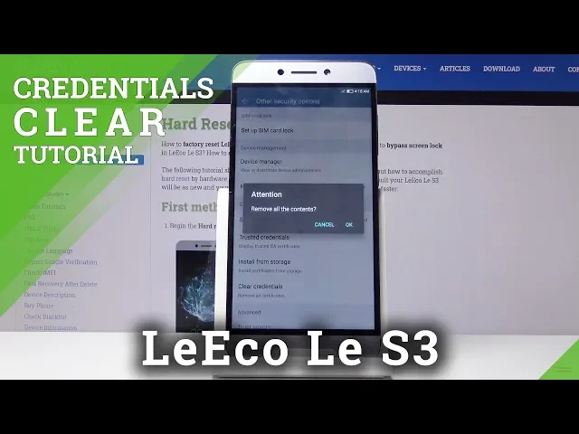 Video thumbnail for How to Clear Credentials in LeEco Le S3 – Erase all Certificates