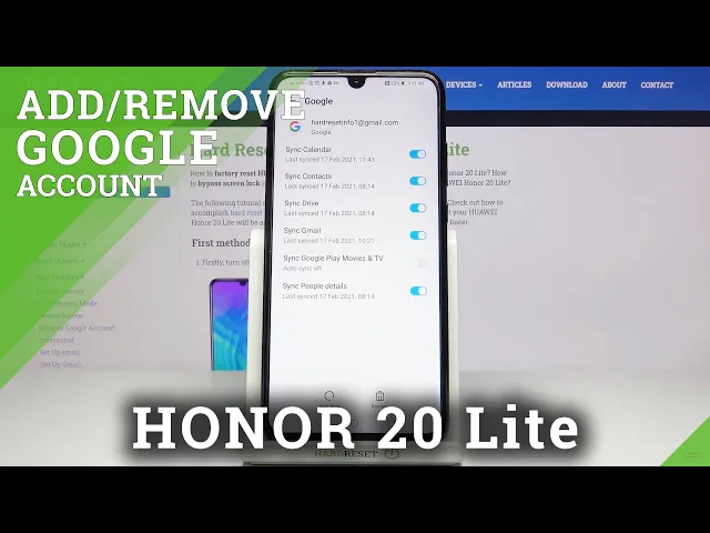 Video thumbnail for How to Add and Remove Google Account on HUAWEI Honor 20 Lite– Manage Google User