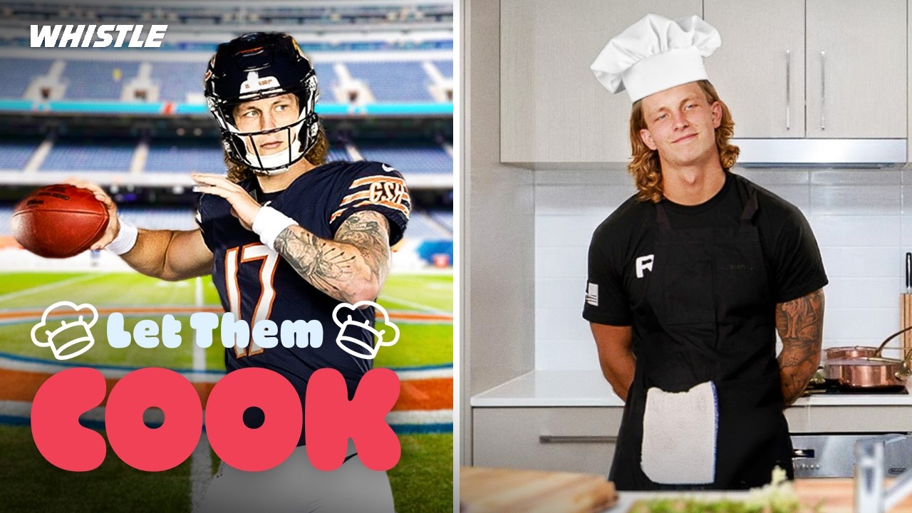 Video thumbnail for Can NFL Quarterbacks Cook!? | Bears Tyson Bagent Vs. Pro Chef!