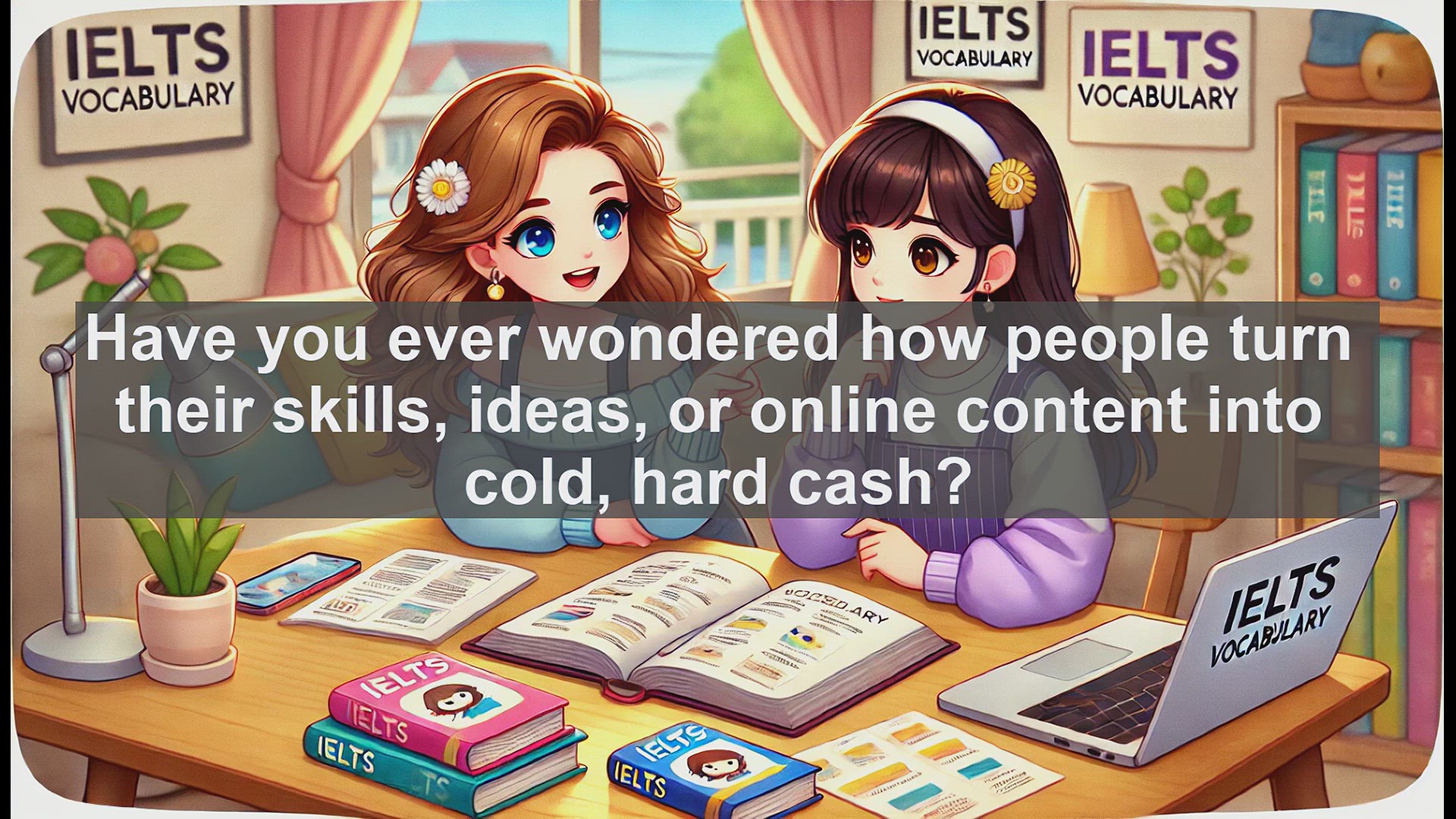 'Video thumbnail for 2500 Must Know IELTS 6.5 Vocabulary - Monetize: Turning Skills and Content into Cash'