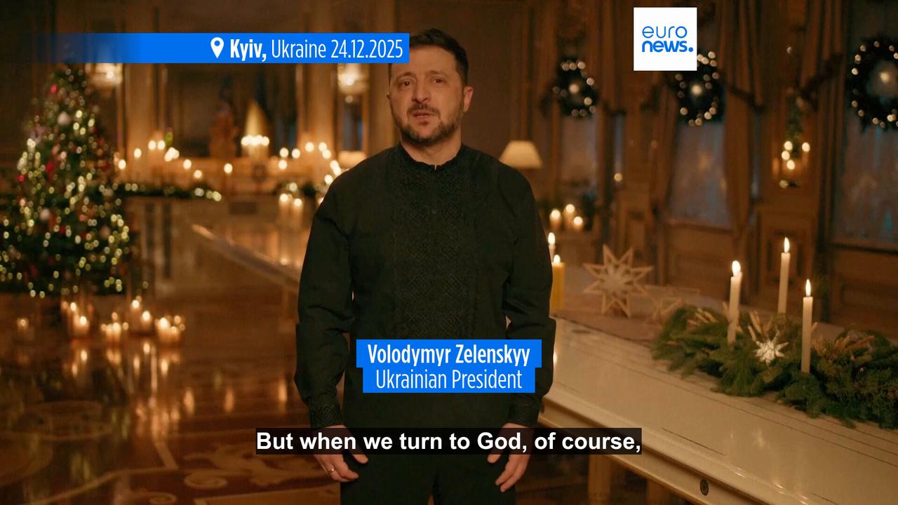 Video thumbnail for Zelenskyy wishes Putin would 'perish' in Christmas Eve address