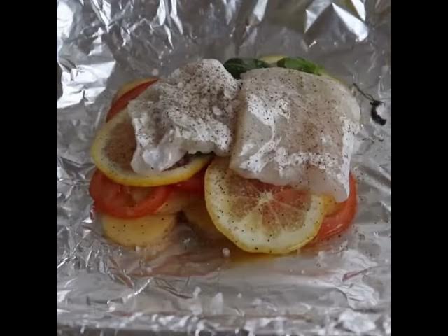 Video thumbnail for Foil Packet Cod with Tomatoes, Potatoes & Lemon