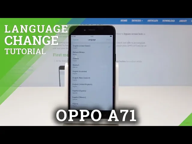 Video thumbnail for How to Change Language in OPPO A71 - Language Settings