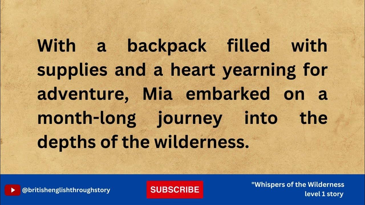 Video thumbnail for Improve your english Listening || "Whispers of the Wilderness || english through story || level 1