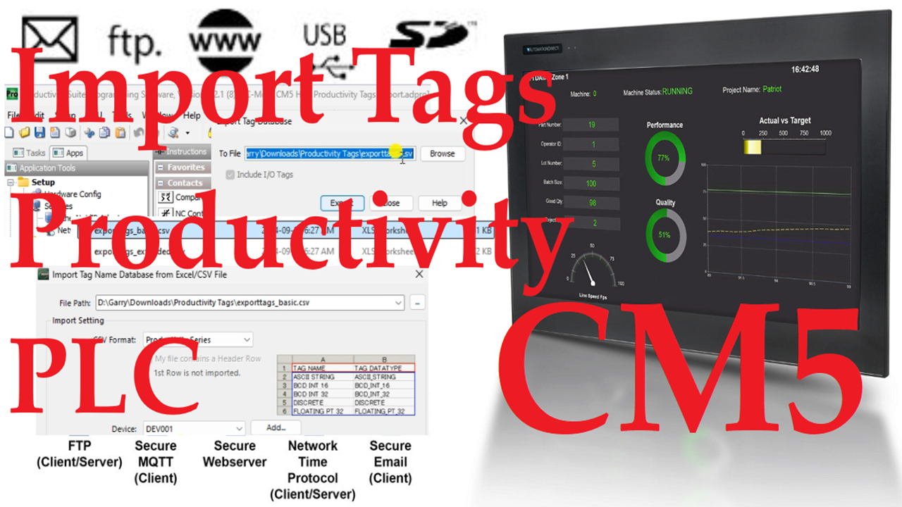 'Video thumbnail for C-More CM5 Import Tags from a Productivity PLC'
