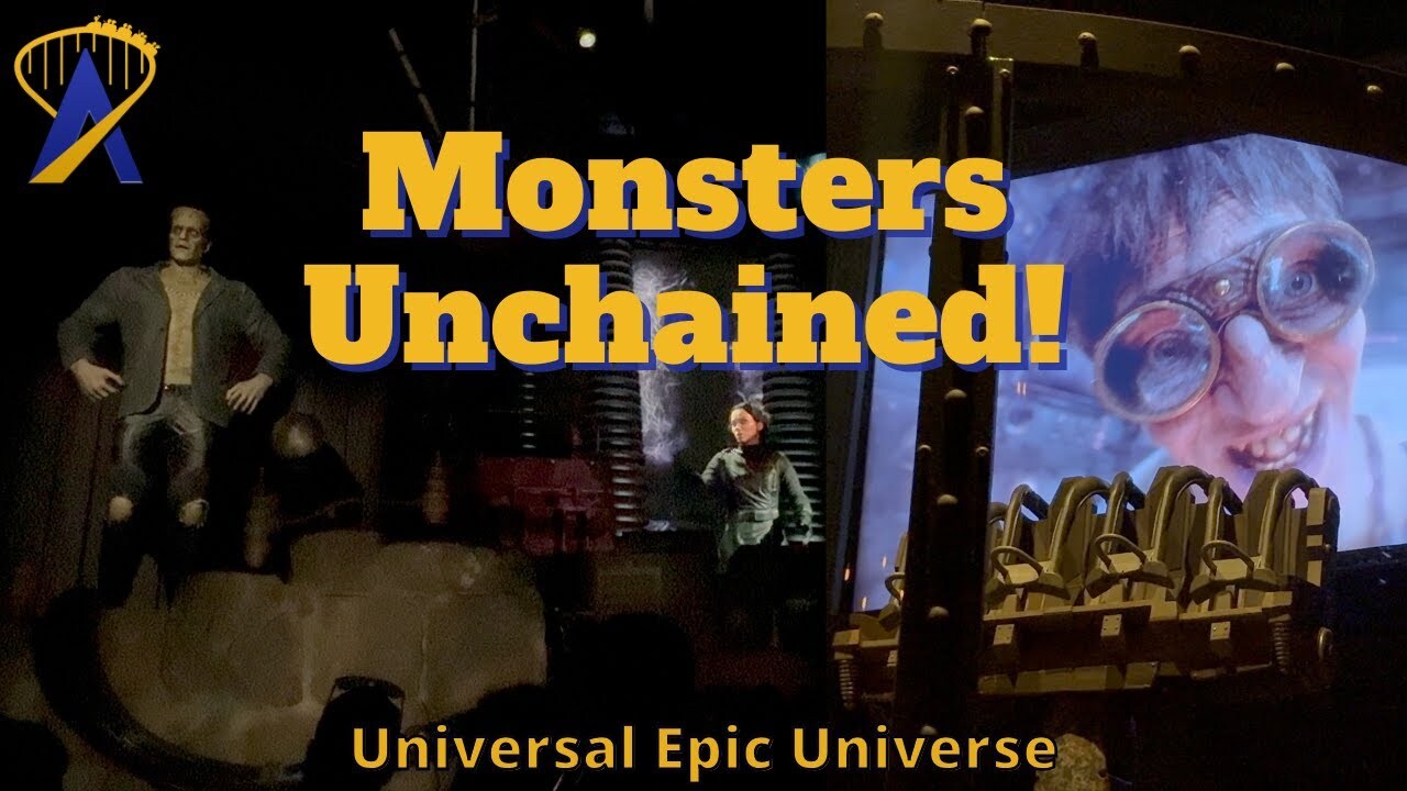 Video thumbnail for Monsters Unchained: The Frankenstein Experiment pre-show | Dark Universe ride | Epic Universe