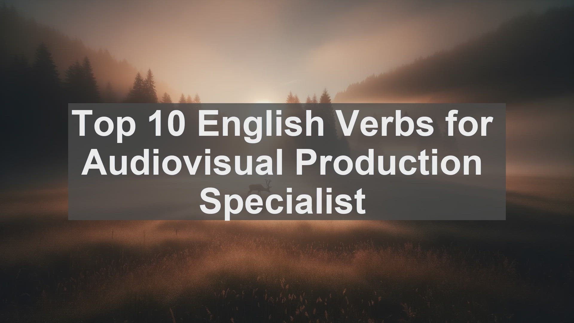 'Video thumbnail for Top 10 English Verbs for Audiovisual Production Specialist'