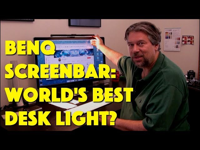 Video thumbnail for The Deluxe BenQ ScreenBar LED Task Lamp -- Review!