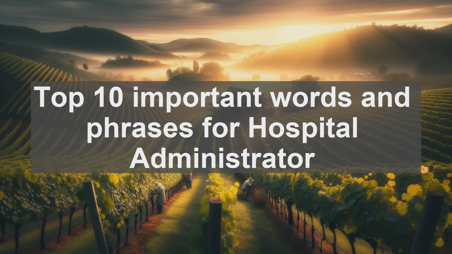'Video thumbnail for Top 10 important words and phrases for Hospital Administrator'