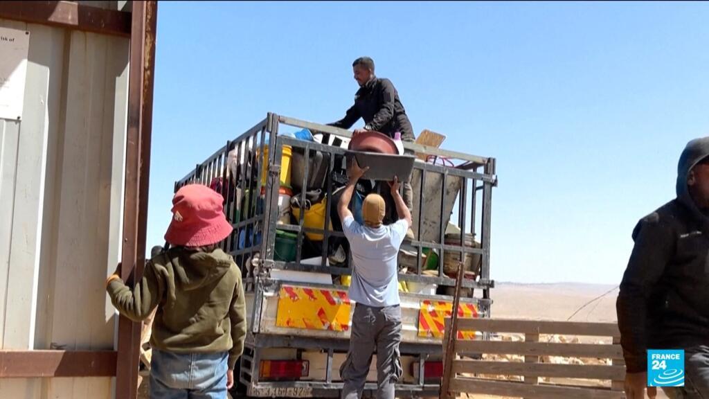 Video thumbnail for Palestinians flee West Bank village after home demolitions by settlers