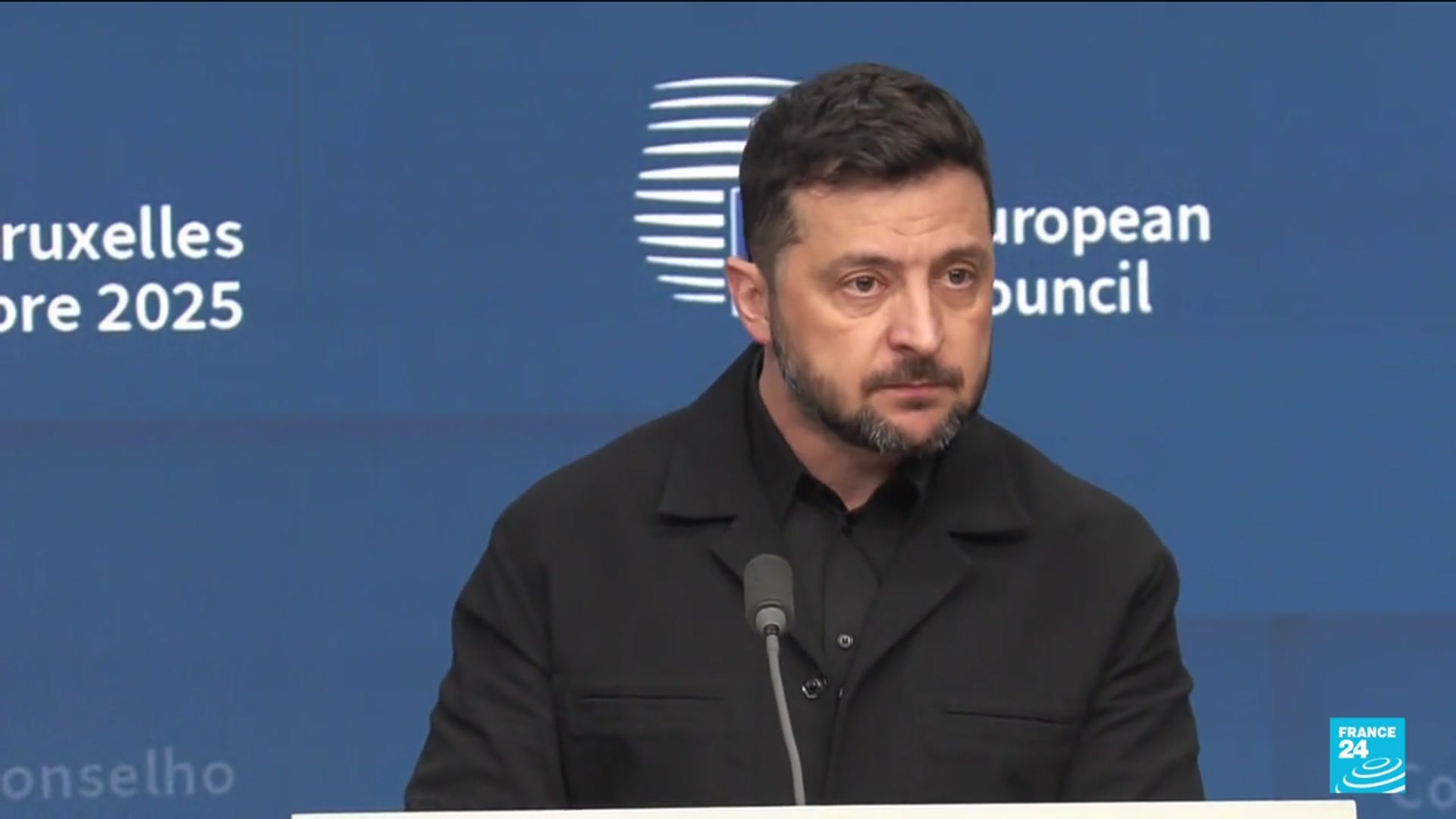 'Video thumbnail for Zelensky urges EU to use frozen Russian assets to arm and rebuild Ukraine'