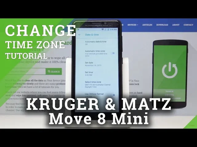 Video thumbnail for How to Set Current Date & Time on KRUGER & MATZ Move 8 Mini - Manage Date & Time