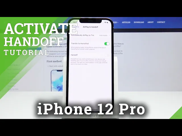 Video thumbnail for How to Activate Handoff on iPhone 12 Pro – Continue Task on Another Device