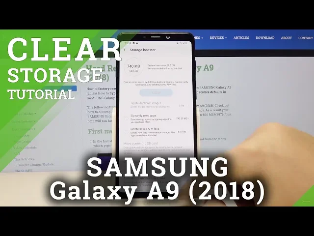 Video thumbnail for How to Clean Storage in SAMSUNG Galaxy A9 2018 -  Speed Up System