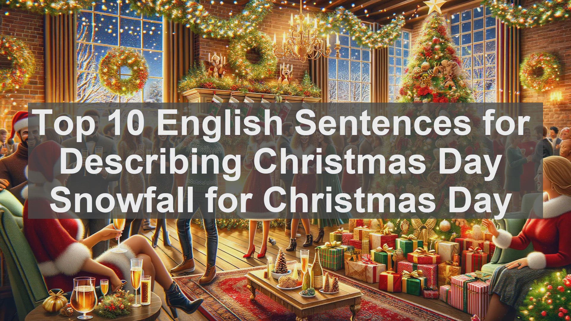 'Video thumbnail for Top 10 English Sentences for Describing Christmas Day Snowfall for Christmas Day'
