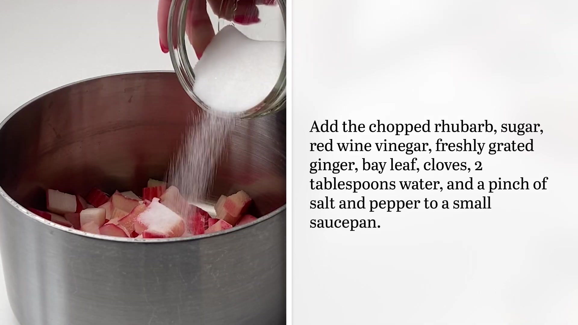 'Video thumbnail for Baked Salmon With Ginger-Rhubarb Sauce Recipe'