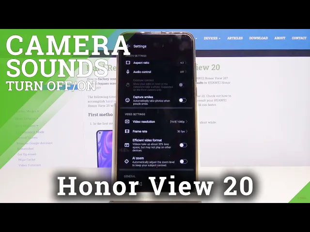 Video thumbnail for How to Turn On / Off Camera Sounds on Honor View 20 – Camera Sound Settings