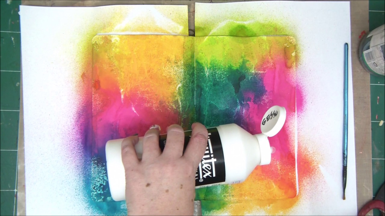 Video thumbnail for How to Create an Art Journal Page background with Texture