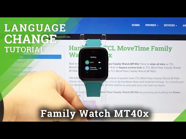 Video thumbnail for How to Change Language in TCL MoveTime Family Watch MT40x - Set Up System Language