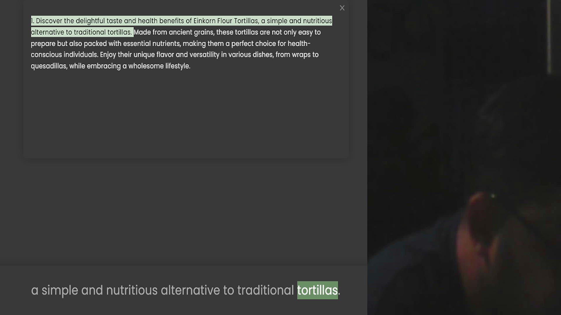 Video thumbnail for 1. Discover the delightful taste and health benefits of Einkorn Flour Tortillas, a simple and nutritious alternative to traditional tortillas. Made from ancient grains, these tortillas are not only easy to prepare but also packed with ess