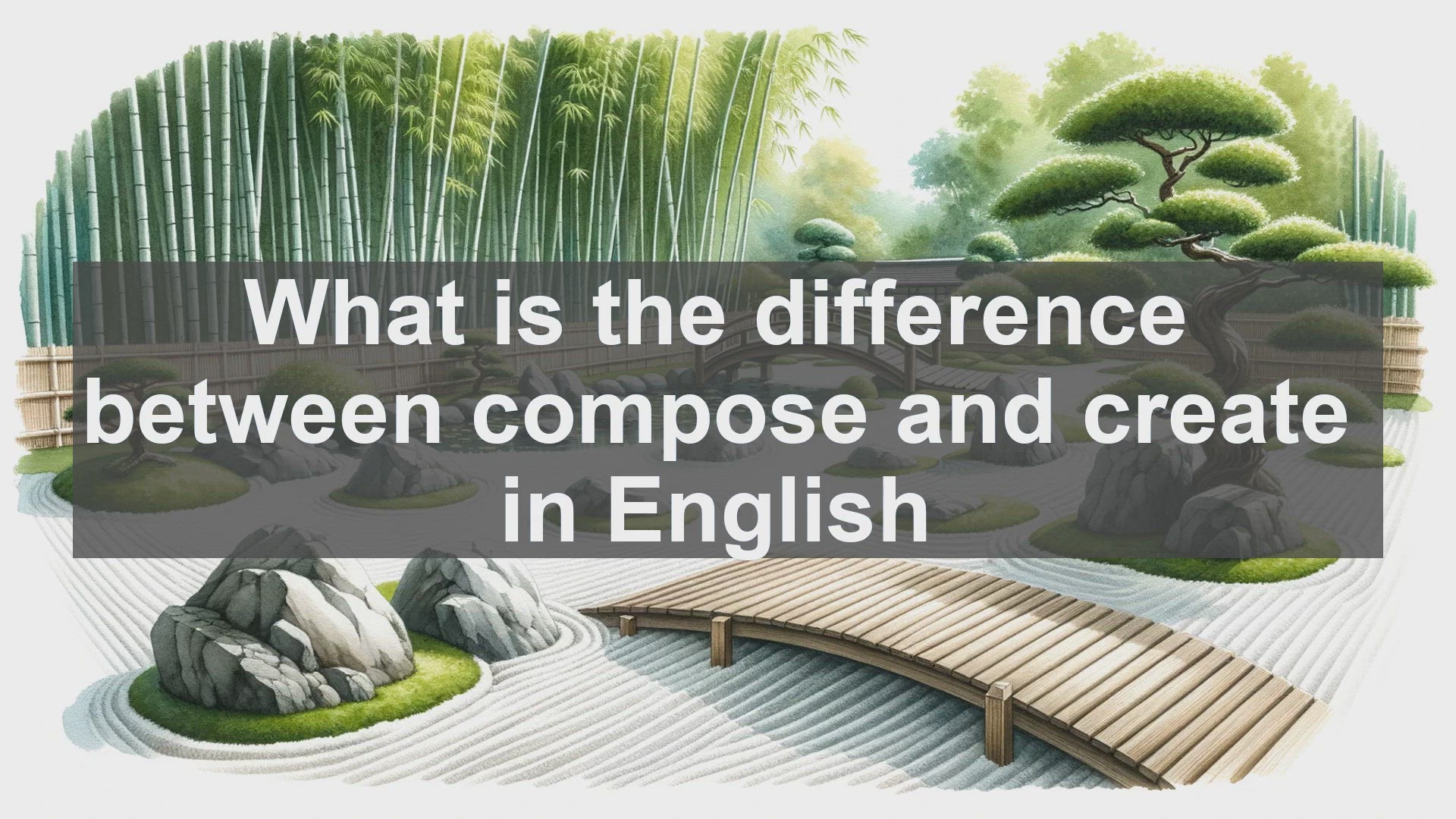 'Video thumbnail for What is the difference between compose and create in English?'
