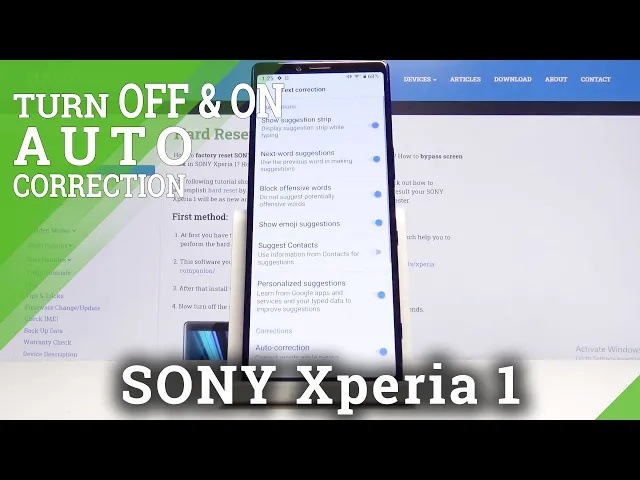Video thumbnail for How to Enter AutoCorrection Options SONY Xperia 1 – Auto Correct Text
