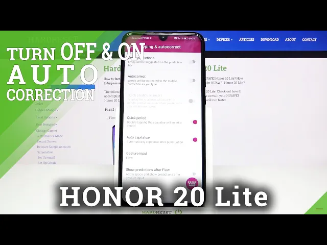 Video thumbnail for How to Enter Text Correction Options in Honor 20 Lite?