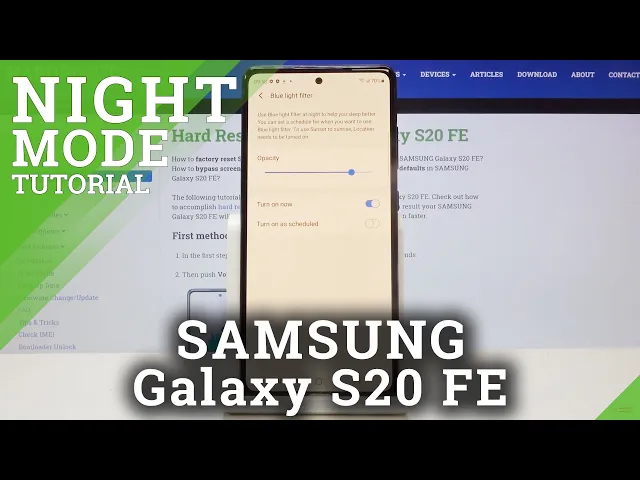 Video thumbnail for How to Activate Eye Comfort Mode in SAMSUNG Galaxy S20 FE – Enable Night Shift Mode