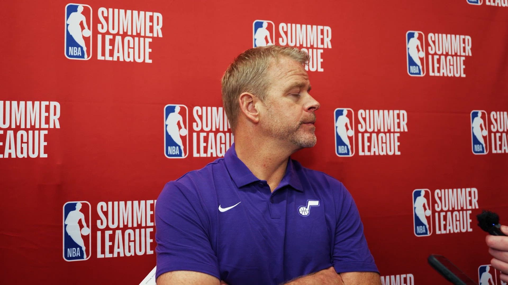 Video thumbnail for Steve Wojciechowski Gives Injury Update on Utah Jazz G Ace Bailey