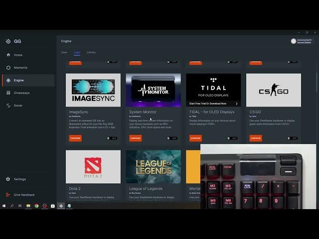 Video thumbnail for How To Display PC Temperature & Parts Usage On Oled For Steelseries Apex 7
