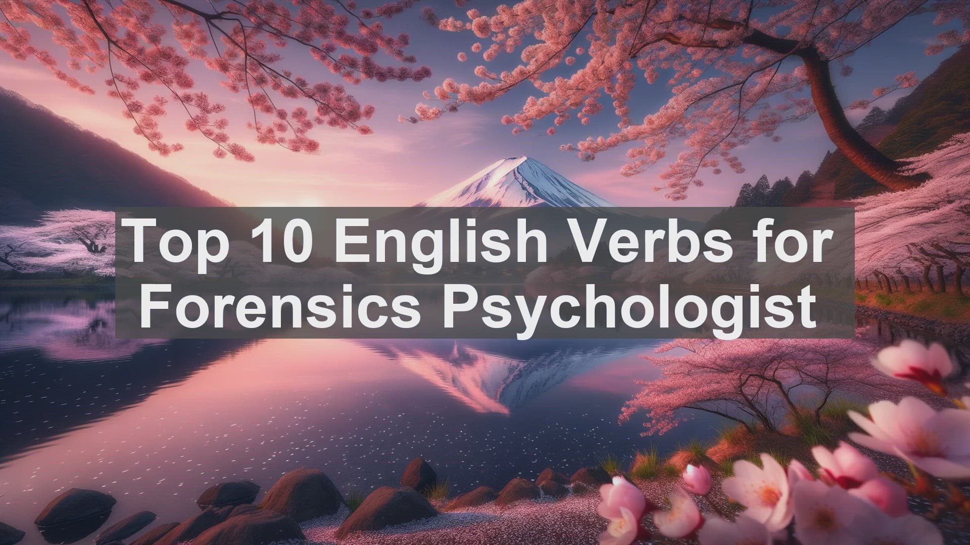 'Video thumbnail for Top 10 English Verbs for Forensics Psychologist'