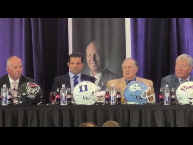 Video thumbnail for #UNC coach Bill Belihick says that college football and the NFL should have the same set of rules.