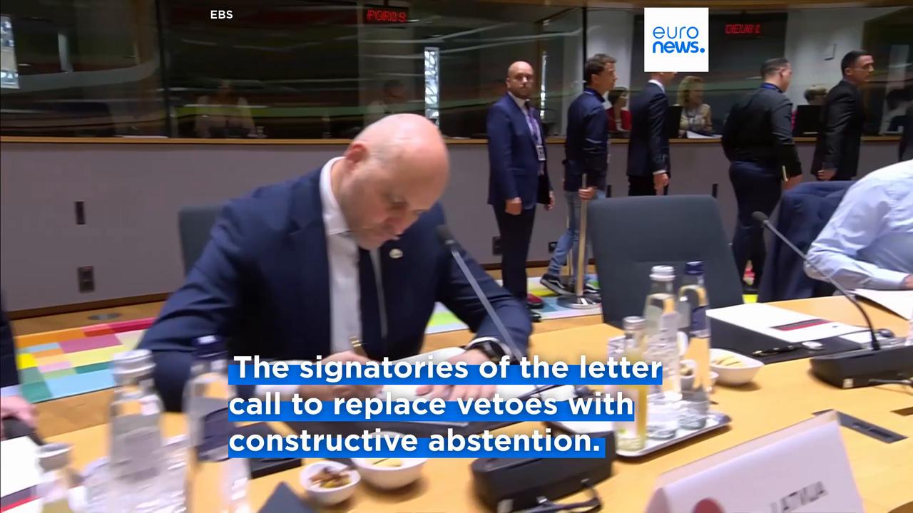 Video thumbnail for 11 EU countries demand end to 'obstructive' vetoes on foreign policy