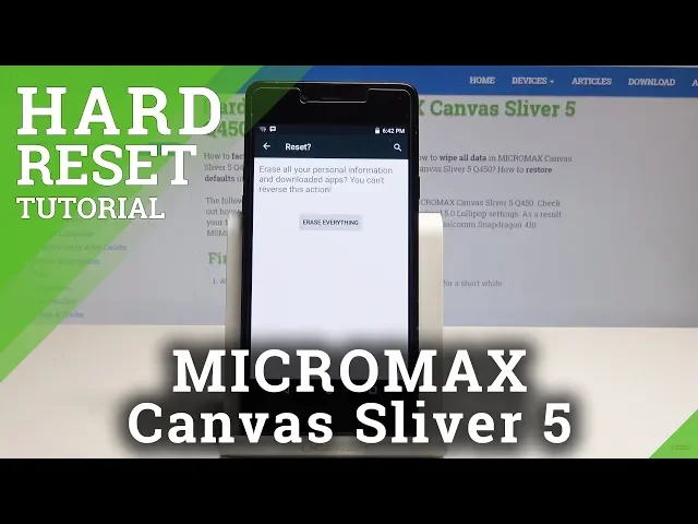 Video thumbnail for Hard Reset MICROMAX Canvas Sliver 5 - Factory Reset via Setting Menu