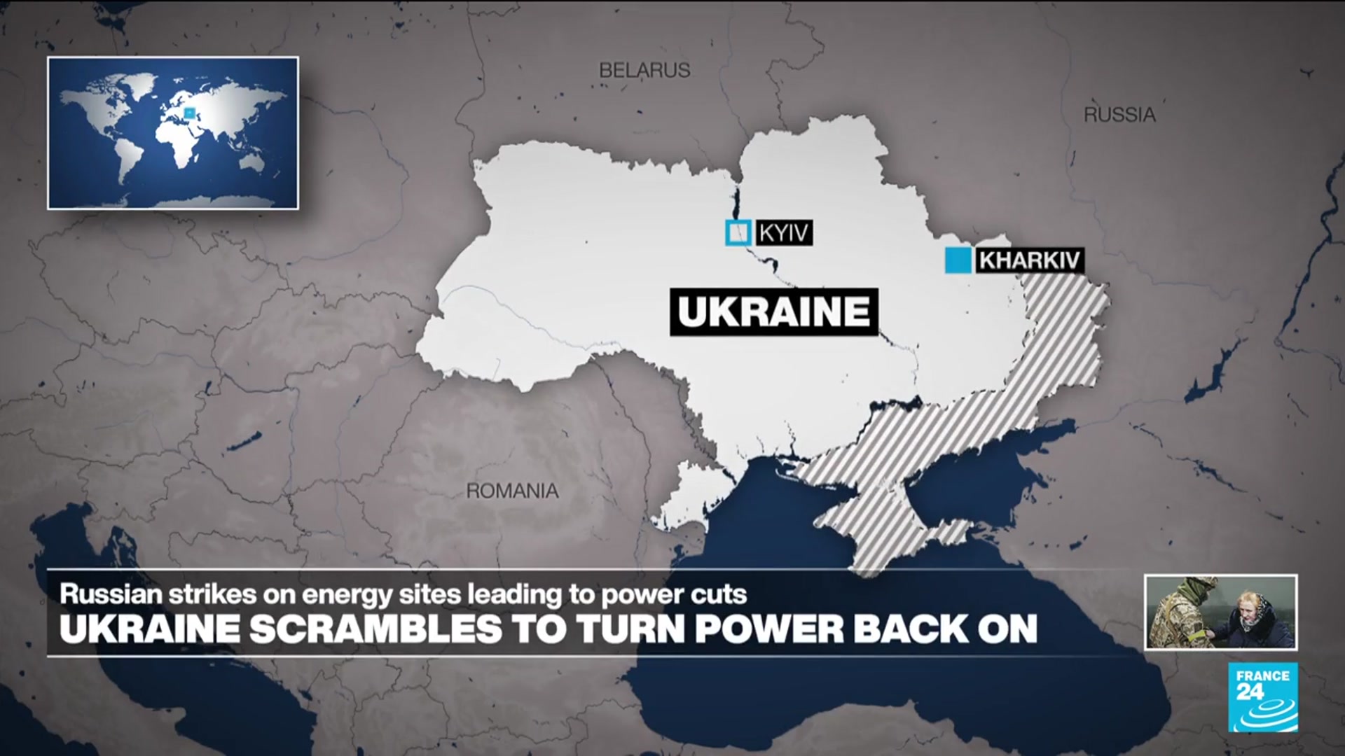 'Video thumbnail for Ukraine scrambles for energy as Russian attacks put power generation at 'zero''