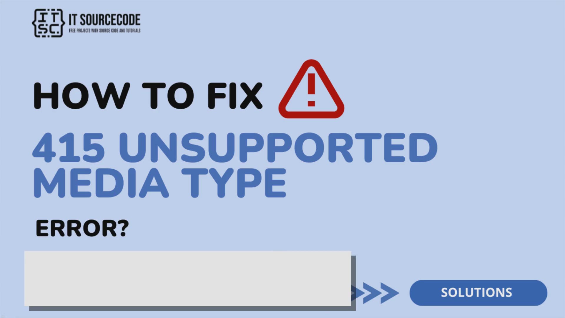 'Video thumbnail for How to fix the “415 Unsupported Media Type” Error?'