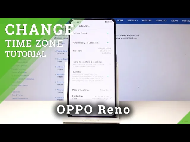 Video thumbnail for How to Choose Time Zone in OPPO Reno - Date & Time Settings