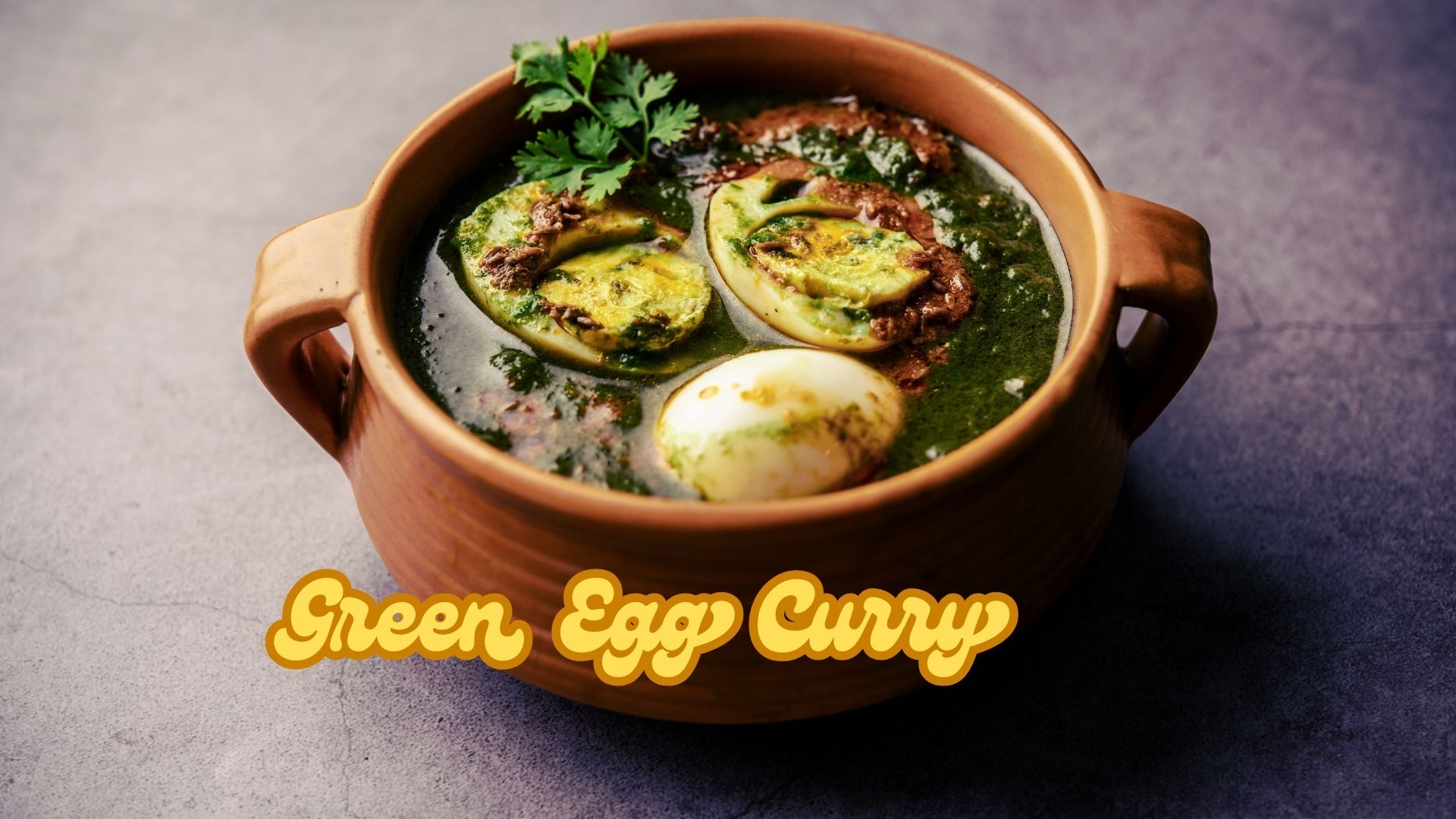 'Video thumbnail for Spicy Egg Green Curry or Anda Hara Masala'