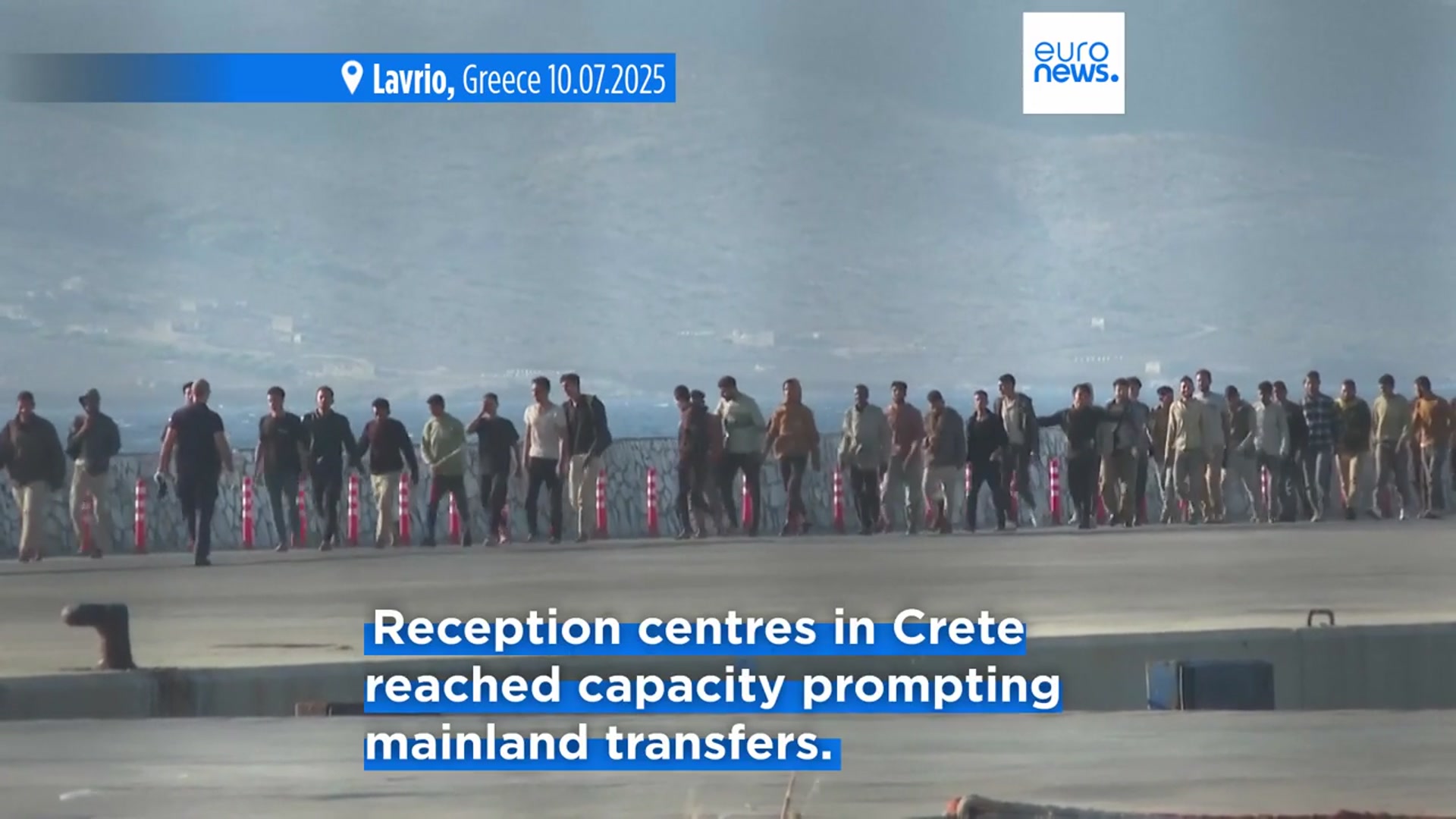'Video thumbnail for Hundreds of migrants moved from Crete to Greek mainland as arrivals from Libya surge'