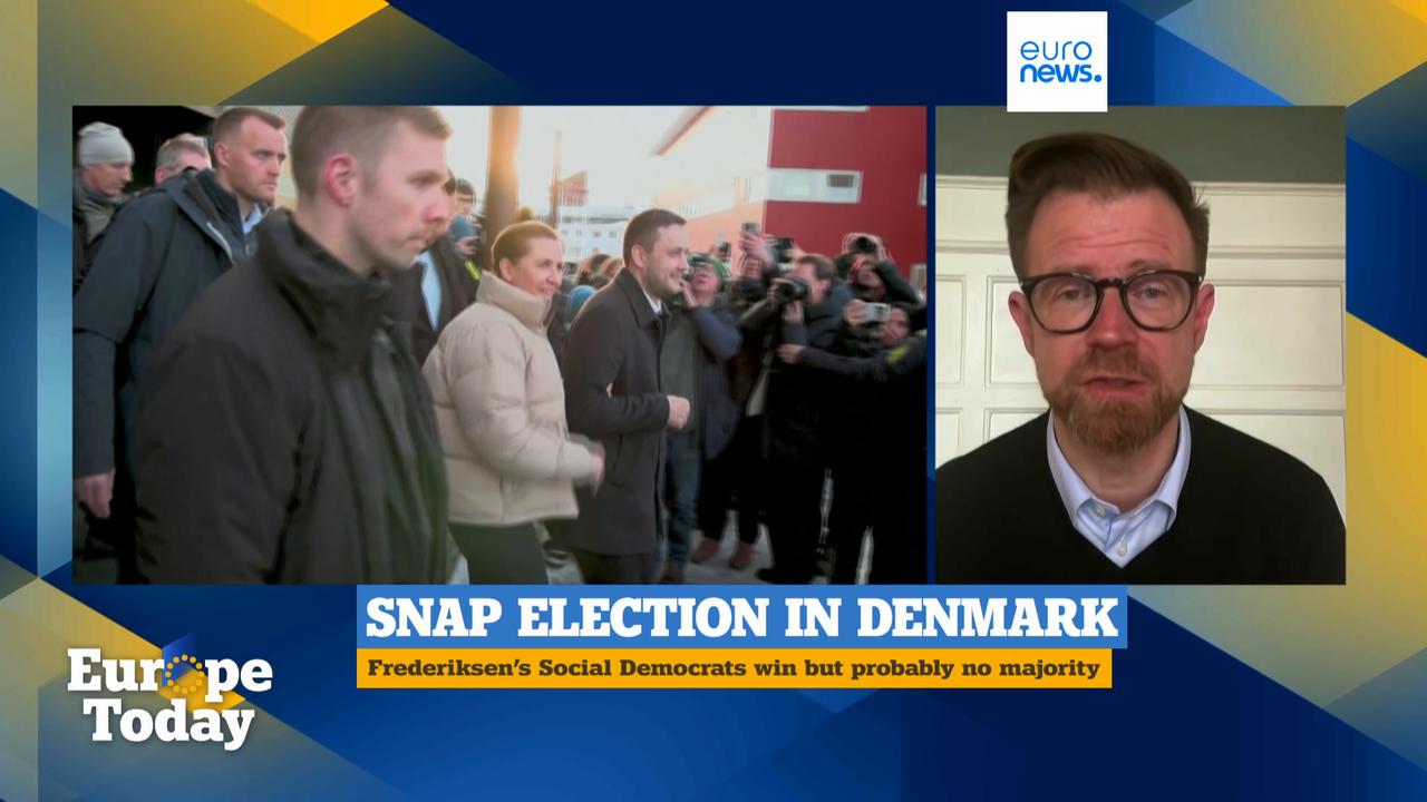 Video thumbnail for Danish snap election - We expected "better results", Social Democrats say