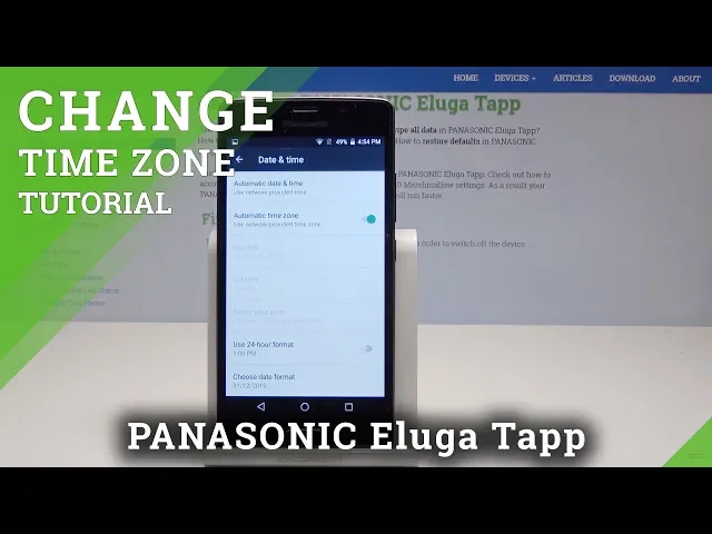 Video thumbnail for Date & Time Set Up in PANASONIC Eluga Tapp - Select Time Zone