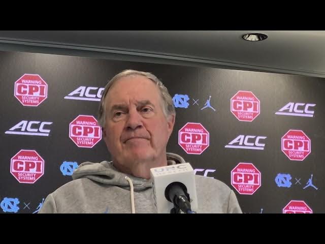 Video thumbnail for #UNC coach Bill Belichick pre-Miami press conference. He addresses the Syracuse 2-pt conversion