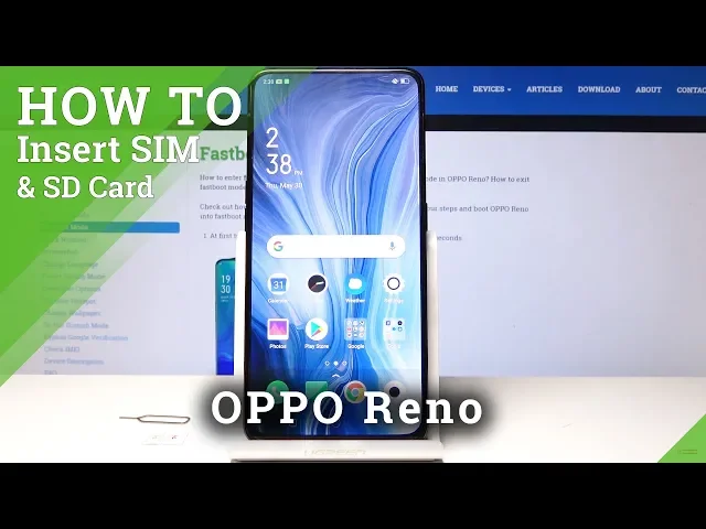 Video thumbnail for OPPO Reno Insert Nano SIM / Set Up SIM Card