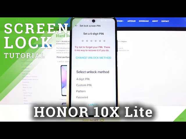 Video thumbnail for How to Set Up Screen Lock on HONOR 10X Lite – Set Screen Lock