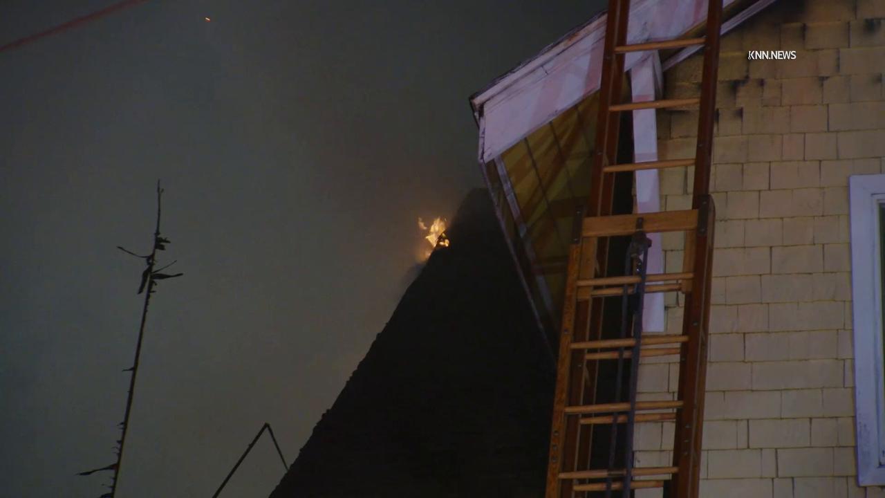 Video thumbnail for US, Los Angeles: Westlake Structure Fire.