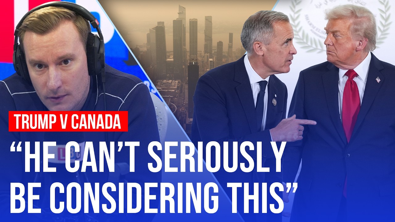 Video thumbnail for Trump threatens Canada with tariffs over... wildfires?