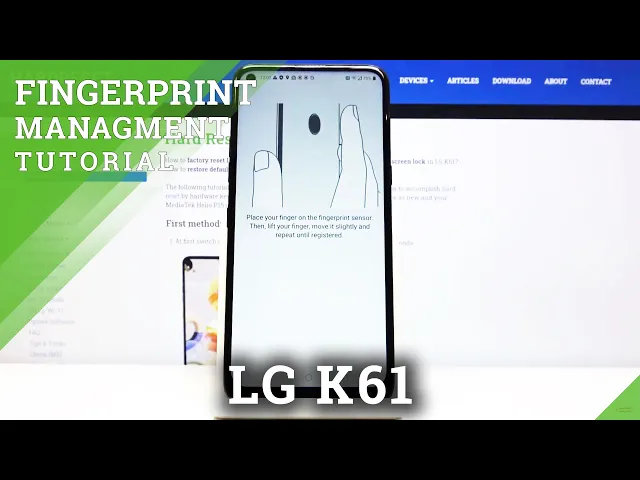 Video thumbnail for How to Add Fingerprint in LG K61 – Fingerprint Unlock