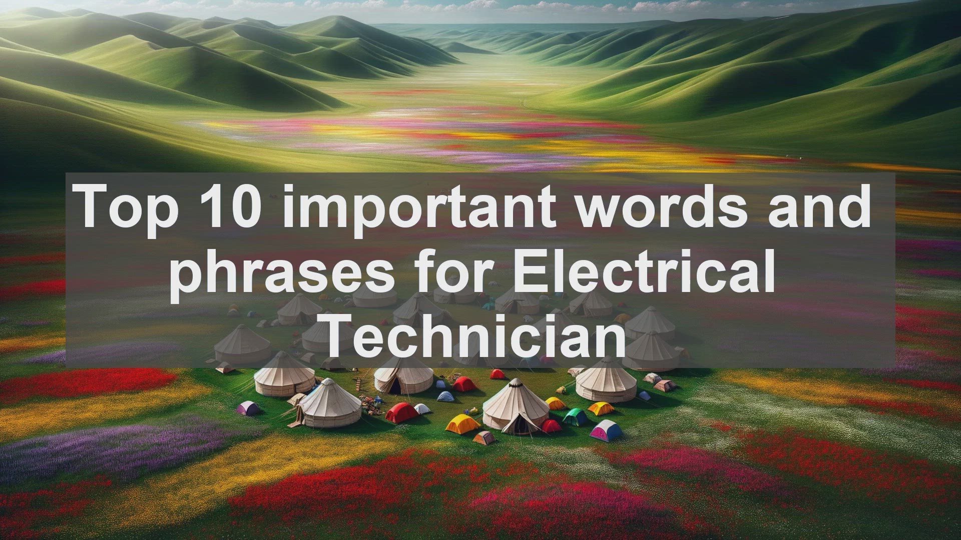 'Video thumbnail for Top 10 important words and phrases for Electrical Technician'