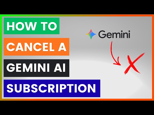 Video thumbnail for How To Cancel A Gemini AI (Plus, Pro, Ultra) Subscription? [in 2026]